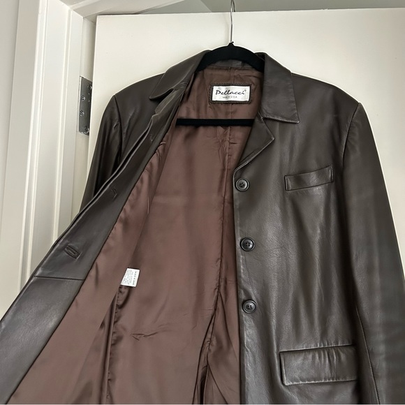 Vintage Pellacci Brown Leather Jacket - Picture 4 of 10